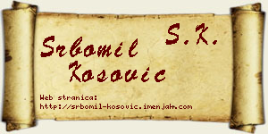 Srbomil Kosović vizit kartica